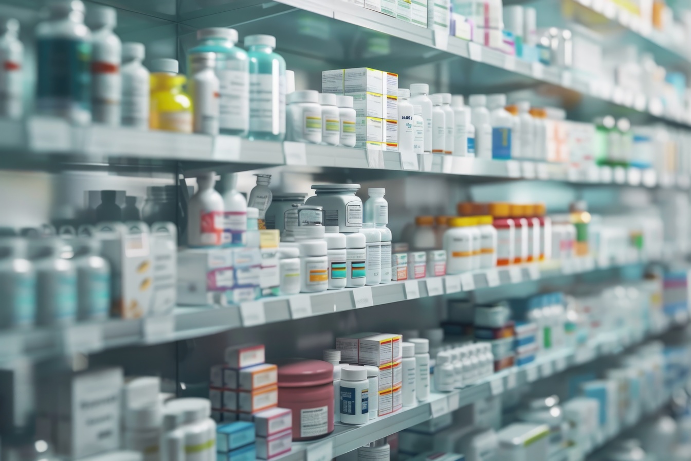 薬の陳列棚